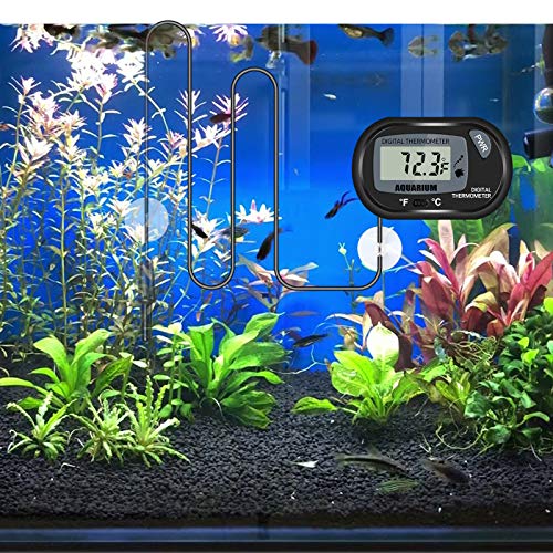 Thlevel LCD Digitális Akvárium Hőmérő, akvárium Hőmérő Vízálló Érzékelő Szonda, valamint tapadókorong a Hüllő, Teknős