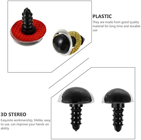 SEWACC Plüss Játékokat Fekete Babák 360pcs Tökéletes Műanyag Mm Készítése Kézműves Tele Hamis Plüss Szem Akril Szeme