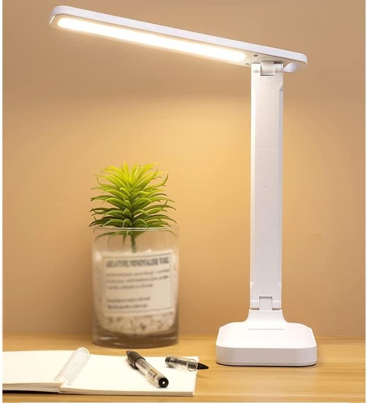 UXZDX asztali Lámpa Érintse meg Szabályozható LED Lámpa Hallgató Kollégiumi Hálószoba Olvasó USB Töltő asztali Lámpa