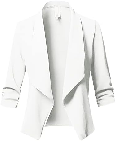 FOVIGUO Kabátok Női Plus Size, Strand Alkalmi Ősszel Kivágott Felsőruházat Női Hosszú Ujjú Szilárd Felszerelt Blézer