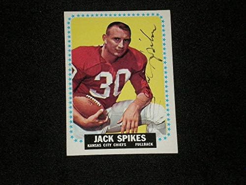 Jack Tüskék 1964 Topps Aláírt Dedikált Kártya 106 Chiefs - Dedikált NFL Labdarúgó-Kártyák