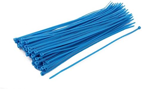 X-mosás ragályos 3mm x 200mm önzáró Nylon Kábel Köti Nehéz Ipari Vezeték karperecet Kék 100-as(Fascette fermacavi a