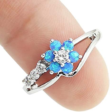 2023 Új Ékszer Emlékmű Női Ékköves Gyűrű, Esküvői Divatos Opál Size610 Ajándék Gyűrű Férfi Gyűrű Divat (Kék, 7)