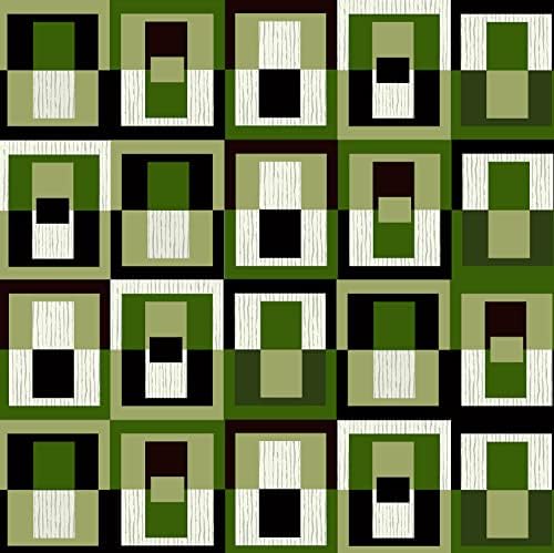 Zöld Tér Geometriai Ital, Koktél Szalvéta, 3 Rétegű Ital, Szalvéta, Század Közepén Modern Geometriai Kialakítás Parti