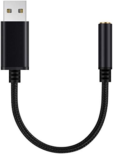 USB 3,5 mm-es Jack Audio Fejhallgató Adapter Kábel 0.6 Méter,Külső Sztereó hangkártya Támogatott USB-TRRS 4-Pólusú aux