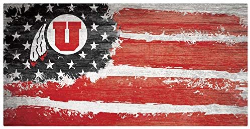 Fan Alkotások NCAA Utah Uték Unisex Utah Zászló, 6x12 Jel, Csapat, 6 x 12