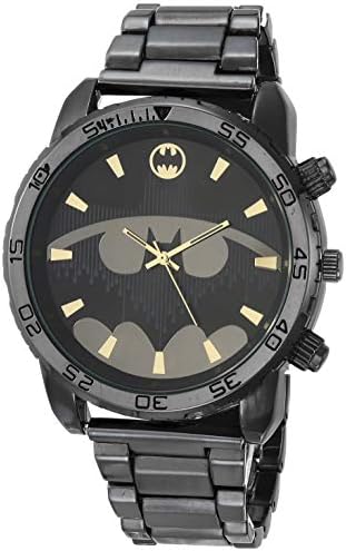 Accutime Batman Férfi Analóg-Kvarc Óra a Pisztoly Fém Arany Batman Logó Részletek (Modell BAT8073AZ)