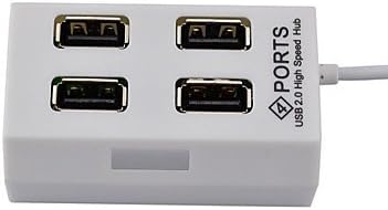 480Mbps Hi-Speed USB2.0 HUB 4Port LED Kijelző USB2.0/1.1 Univerzális(Vegyes Színek), Fehér