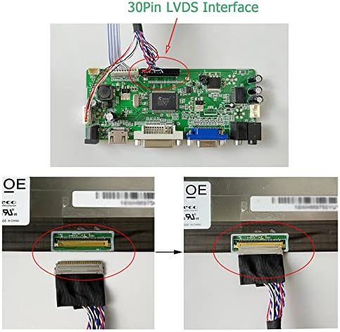 Displayers HDMI+DVI+VGA Driver Tábla LCD Vezérlő Tábla 40pin LVDs 14 17.3 1600x900 LP173WD1 N173FGE-L23 B173RW01 LTN173KT01