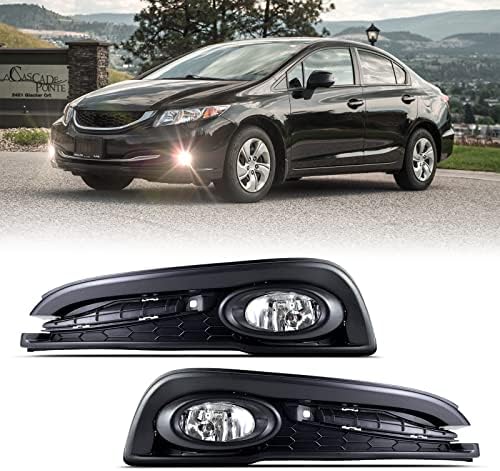 Shocklight Vezetés Ködlámpa Kompatibilis 2013 2014 2015 Honda Civic Vezetés ködfényszórók + Kapcsoló