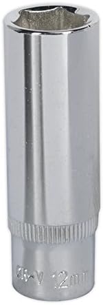 Sealey SP1412D Walldrive Teljesen Csiszolt hosszú Dugókulcs, 1/4 Square Drive, 12mm