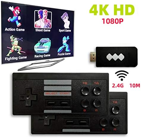 Vezeték nélküli Retro videojáték Konzol, Plug and Play Video Játék Stick 4K Beépített 10000+ Nosztalgia Stick Klasszikus