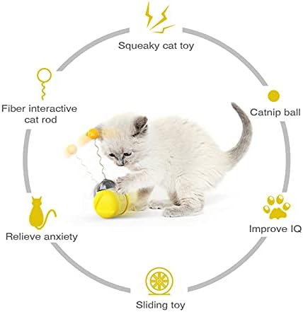 Otomi Ganlan Interaktív Macska-Játékok Beltéri Macskák Automatikus Játékok, Egyéni Forgó Cica Játékok Macskamenta Labdát