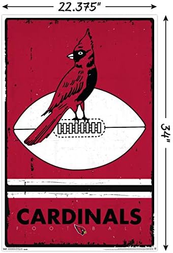 Tendenciák a Nemzetközi NFL Arizona Cardinals-Retro Logo 15 Fali Poszter, 22.375 x 34, Poszter & Clip Csomag