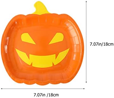 Abaodam Dekoratív Tálca 20 Db Sütőtök Papír Tányérok Esik Halloween Eldobható Tök Papír Desszert Tányér a Halloween,