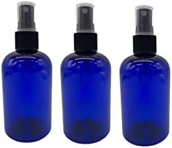 Természetes Gazdaságok 4 oz Kék Boston BPA MENTES Üveg - 3 Pack Üres utántölthető tartály - Illóolajok tisztítószerek