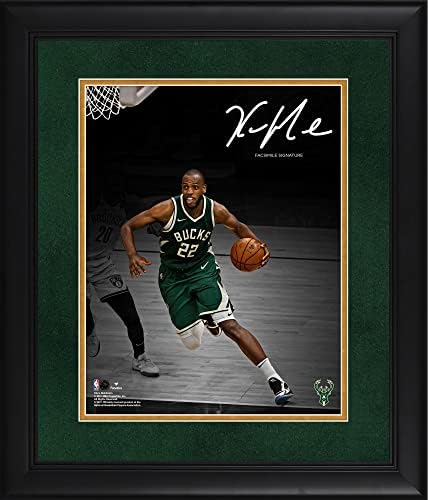 Khris Middleton Milwaukee Bucks Keretes 11 x 14 Spotlight Fénykép - Fax Aláírás - NBA Játékos Plakkok, valamint Kollázsok