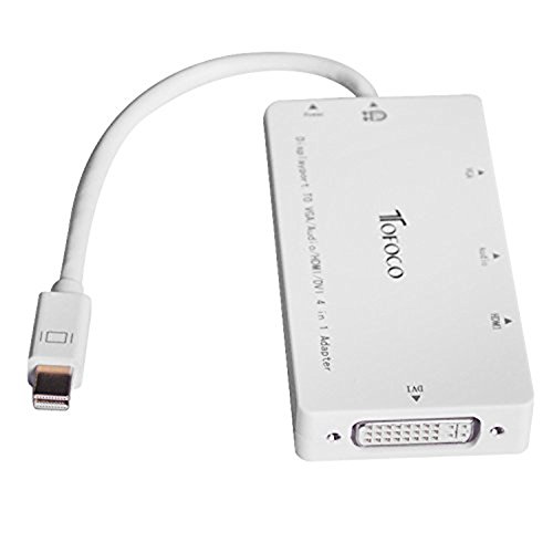 Általános Mini DisplayPort-HDMI/VGA/DVI/Audio Adapter Conventer 3,5 mm-es Audio Port 4 az 1-ben Átalakító