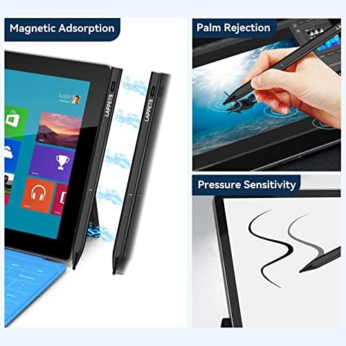 Lappets Ceruzát, a Felszíni, Hivatalos Engedélyezett Tablet Pen Valós idejű Írás, Kompatibilis a Surface Pro X/3/4/5/6/7/8,