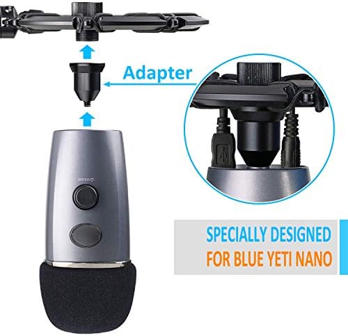 Kék Yeti Nano Mikrofon rezgéscsillapító, Mic Pop Filter & Hab Szélvédő által YOUSHARES
