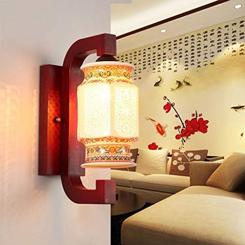 WSZJJ Fali lámpa - Lámpák Retro Kínai Stílusú Tömör Fa Fali Lámpa Antik Kreatív Étterem Tetőtéri Erkély Fény