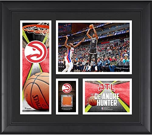 De 'Andre Vadász Atlanta Hawks Keretes 15 x 17 Játékos Kollázs egy Darab Játék-Kosárlabda - NBA Játék Használt Kosárlabda