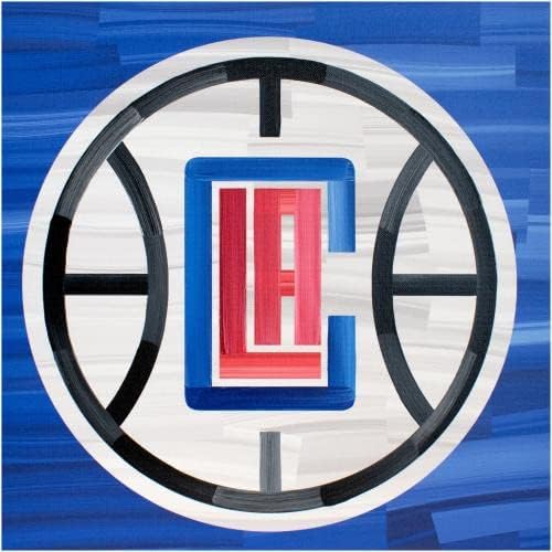 Los Angeles Clippers 16 x 20 Logó Galéria Csomagolva Megszépült Giclee - Eredeti NBA Művészet, Nyomatok