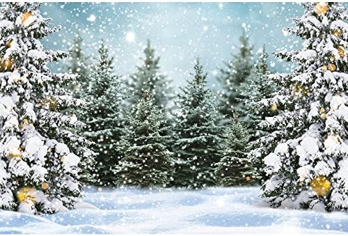 DORCEV 20x10ft Téli Boldog Karácsonyt Hátteret, Csillog a Hó Természeti Táj Snowfield Táj Fél Banner Fotó Háttér Dekoráció