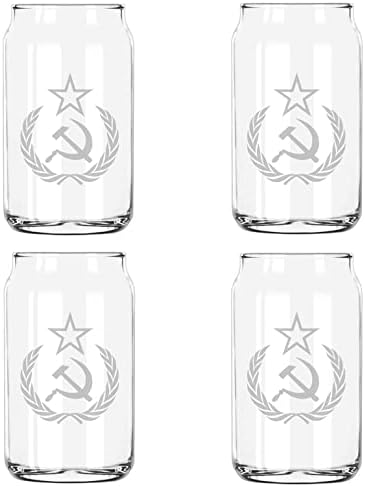 Bögre tej Minták Kommunista Zászló Vésett 5 Uncia Sör Kóstoló Pohár Csomag 4