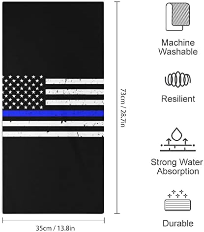 A rendőrség Kék Vonal Amerikai Zászló kéztörlő Arc, Test Törlőruhát Puha Törülköző, Aranyos Nyomtatott Fürdőszoba, Konyha