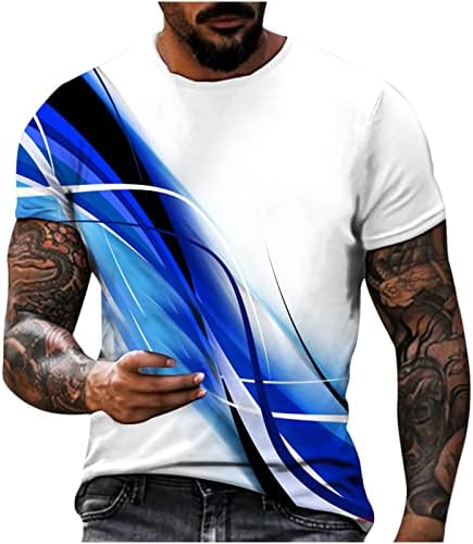 3D-s póló a Férfiak számára, a Férfi Rövid Ujjú Tshirts Újdonság Grafikus Póló, Vicces 3D Nyomtatott Sleeve Nyári Alkalmi