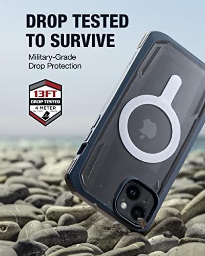 RAPTIC Biztonságos Kompatibilis MagSafe iPhone 14 Plusz Esetben Katonai szintű 13ft Csepp Védelem, Erős, Mágneses, Ütésálló