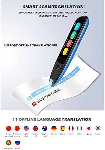 ZLXDP Valós idejű Nyelv Translator112 Nyelvek Offline Office Iskola Utazási Szkenner Fordítás Toll Szótár Digitális