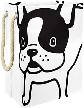 Inhomer Dog, francia Bulldog Kiskutya Nagy Szennyesben Vízálló, Összehajtható Szennyestartót Kosara, Ruházat, Játék