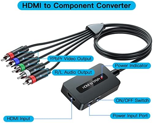 HDMI Komponens Átalakító Kábel HDMI-s Komponens Kábel, HDMI 1080P RGB YPbPr Átalakító, HDMI Komponens Ki Átalakító DVD/