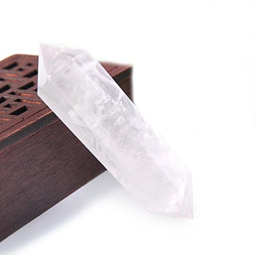 Hongjiantian Természetes Rock Rose Quartz Crystal Points Pálca a Reiki Gyógyító 2.650.8 hüvelyk 33g