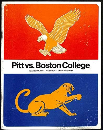 1970 Pitt Párducok v a Boston College-Foci Program 11/14 Ex/MT 66426 - Főiskolai Programok