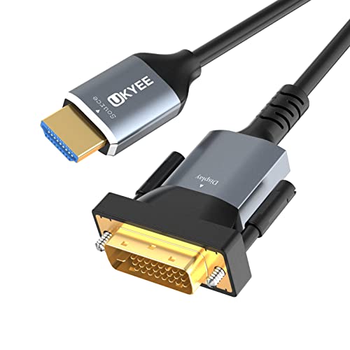 UKYEE HDMI-DVI Kábel 6ft 2 Csomag, Bi-Directional HDMI Férfi DVI Férfi Adapter Kábel Támogatja az 1080P, 3D PS5,PS4,TV