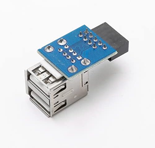 Számítógép Alkatrészek JIUWU 9 Tűs, USB 2.0 Női Pin Fejléc, hogy Kettős USB2.0 Port Adapter-Double Decker Típus