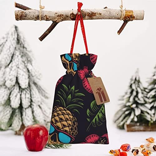Zsinór Karácsonyi Ajándék Táskák Hawaii-Ananász-Koponya-Virágos Ajándék Csomagolás Zsák Karácsonyi Ajándék Csomagolás