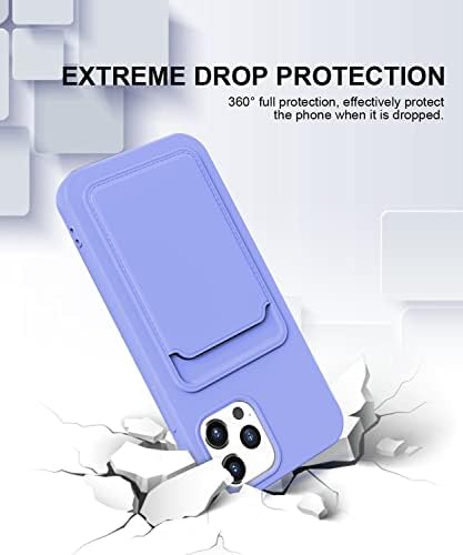 Szilikon Kártya Esetben Kompatibilis az iPhone 14 Pro Max Esetben a Kártya Birtokosa, Sokk-Elnyelő védőtok, Puha, Vékony