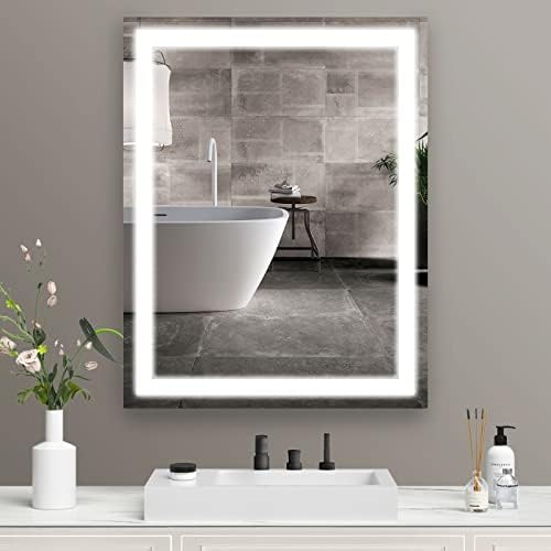 Yeeopp LED Fürdőszoba Tükör Világítás Falra Szerelt Hiúság Tükrök 32x24 a Fogless a Zuhany Szuper Fényes Smink Nagy