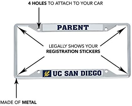 Kaliforniai egyetem, San Diego Tritonok UCSD Fém Rendszámtábla Keret Elöl vagy Hátul az Autó Hivatalosan Engedélyezett