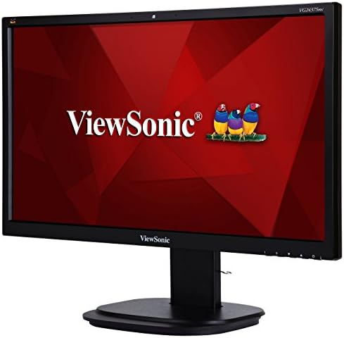 ViewSonic VG2437SMC 24 Hüvelykes, 1080p Ergonomikus Monitor DisplayPort DVI-VGA-s Webkamera Otthoni vagy Irodai