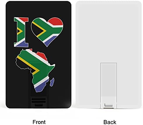 Imádom a Dél-Afrikai köztársaság Zászlaja USB Meghajtó Hitelkártya Design USB Flash Meghajtó U Lemez, pendrive, 64G