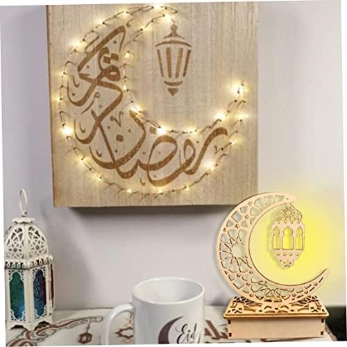 KUYYFDS Eid Dekoráció Fények,a Ramadán Mubarak Fények Fa Hold LED Lámpa Eid Ramadan Fa Éjszakai Fény Dekoráció