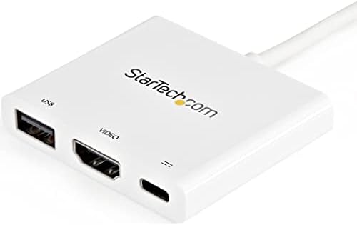 StarTech.com USB-C-HDMI Adapter - Fehér - 4K 30Hz - Thunderbolt-3 Kompatibilis - a Tápellátás USB (PD) - USB C Dongle