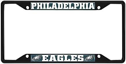FANMATS 31370 Philadelphia Eagles Fém Rendszámtábla Keret, Fekete Kivitelben