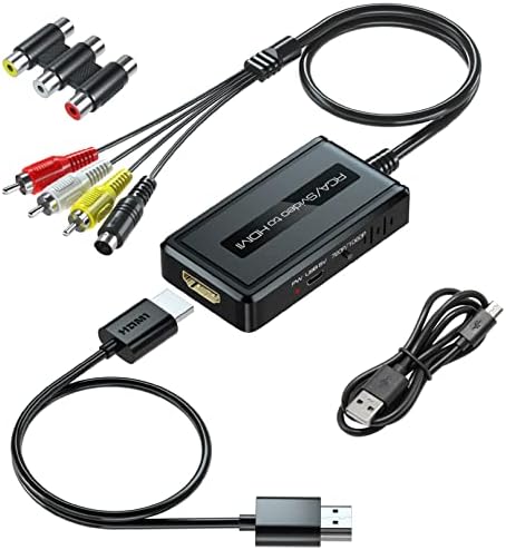 PARUIEN 2 1 RCA/S-Video, HDMI Átalakító 720P/1080P Ouptut Kapcsolót, s-video-HDMI Átalakító, Kompozit AV HDMI-Kompatibilis