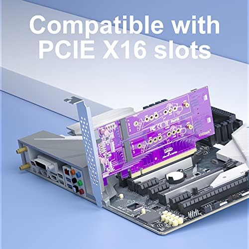 REDLUX PCIe 3.0 NVMe (4) M. 2 Adapter M. 2 (M) Gombot SSD, X16,Kompatibilis a PCIe 3.0 Alaplapok, majd Visszafelé a